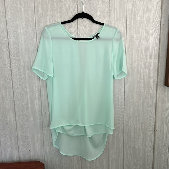 Valette Turquoise Chiffon Blouse - Picture 2 of 5